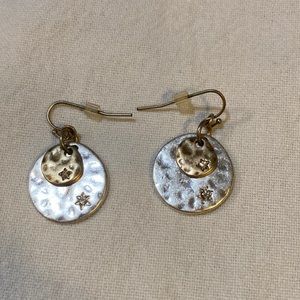 Gold and silver earrings